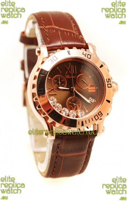 Chopard Happy Sport Ladies Gold Swiss Watch