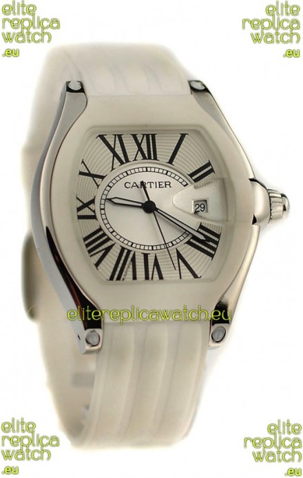 Cartier Roadster Japanese Replica Watch in White