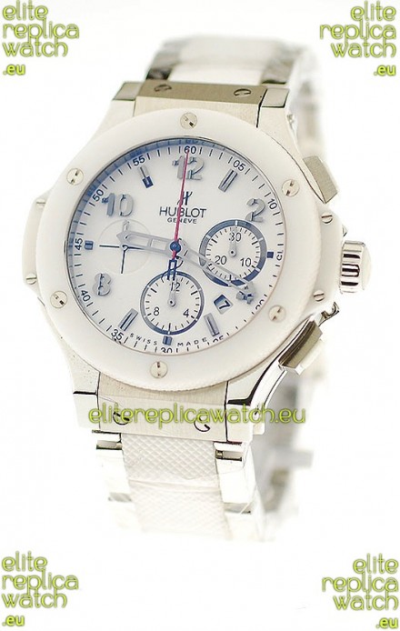 Hublot Big Bang Swiss Replica Watch in Steel/Rubber Strap