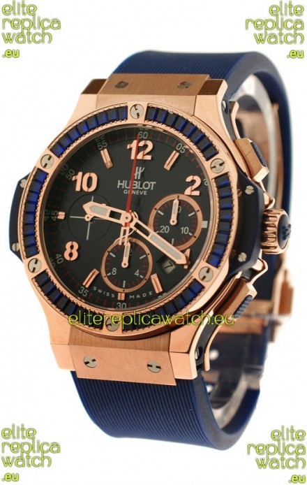 Hublot Big Bang Dark Blue Tutti Fruitti Watch in Purple Diamonds