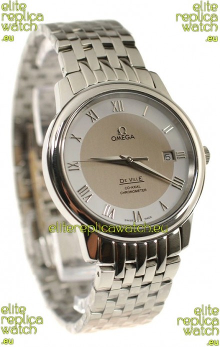 Omega Co-Axial Deville Japanese Steel Watch in Cream Dial