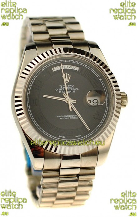 Rolex Day Date Silver Swiss Replica Watch