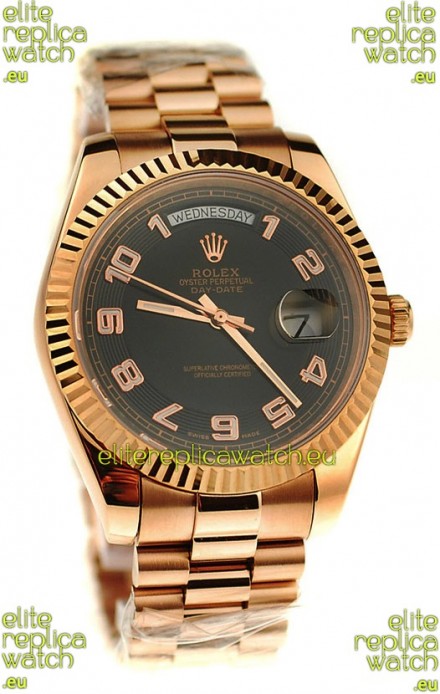 Rolex Day Date Pink Gold Japanese Replica Watch