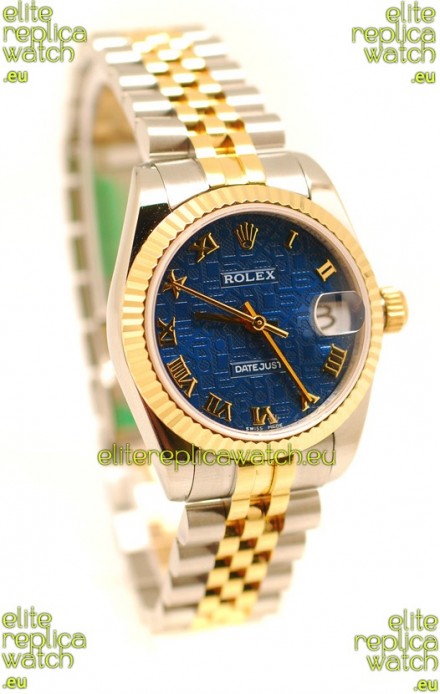 Rolex DateJust Mid-Sized Japanese Replica Two Tone Watch