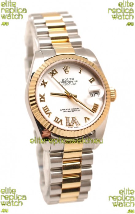 Rolex Oyster Perpetual Datejust Diamonds VI Japanese Replica Watch -36MM