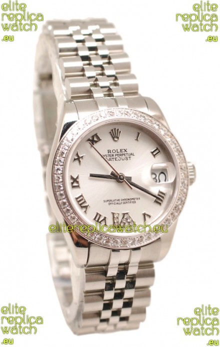 Rolex Oyster Perpetual Datejust Diamonds VI Japanese Replica Watch -36MM