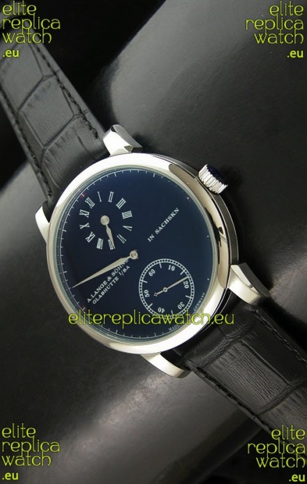 A. Lange & Sohne Cortes de Geneve Decorative Bridges Classic Replica Watch in Black Dial