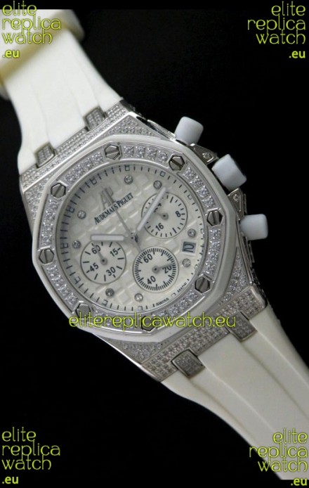 Audemars Piguet Royal Oak Ladies Alinghi Limited Edition Japanese Watch in White