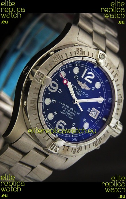 Breitling Superocean Swiss Replica Watch Steelfish in Blue Dial