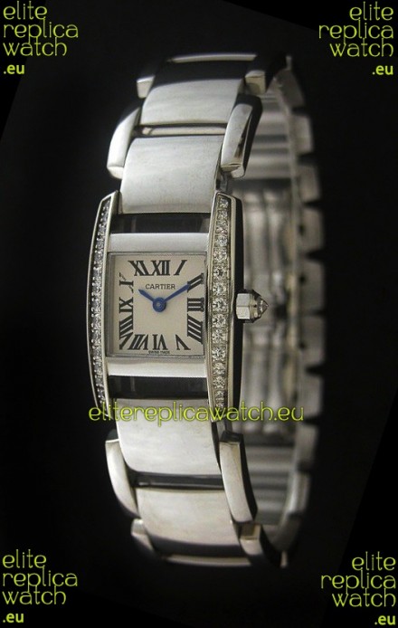 Cartier Tankissime Ladies Replica Watch in White Dial