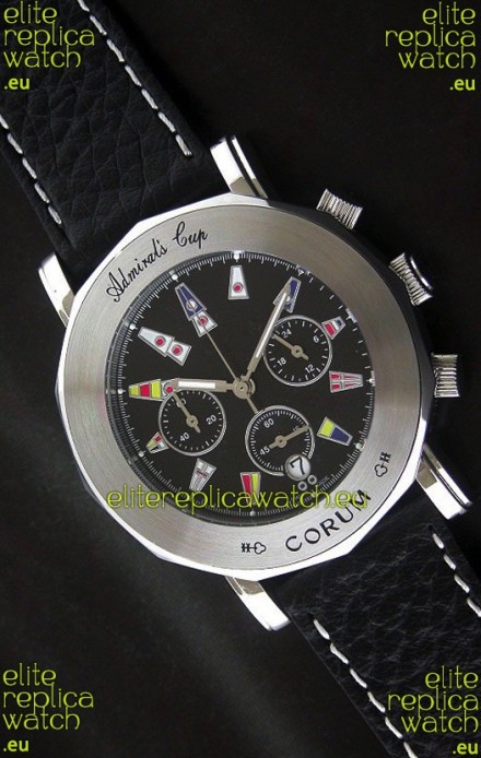 Corum Admiral's Cup Japanese Replica Watch in Black Dial