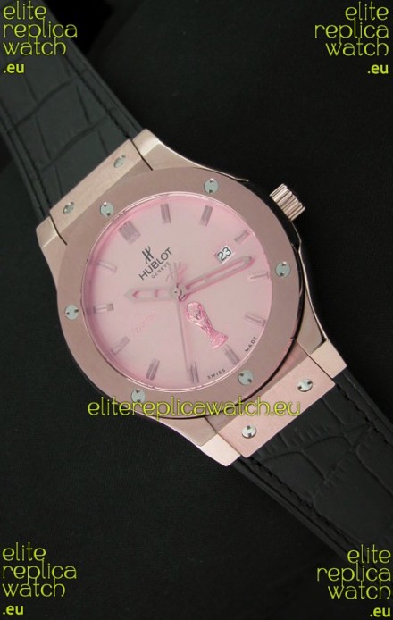 Hublot Classic Fusion FIFA Edition Swiss Watch in Pink Gold Case