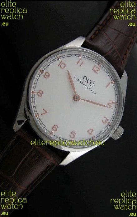 IWC Schaffhausen Japanese Replica Watch in White Dial