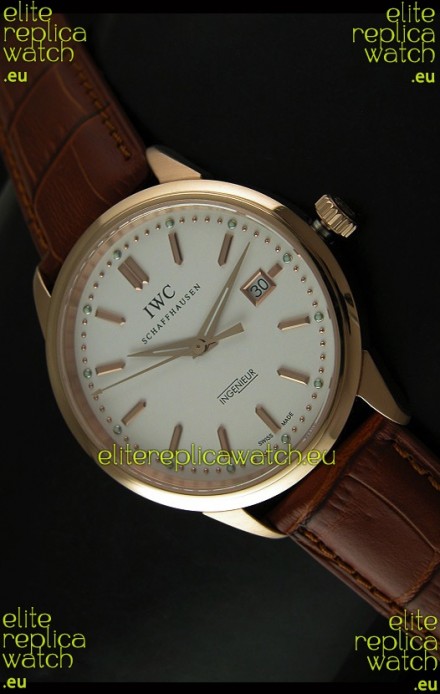 IWC Schaffhausen Ingenuier Vintage Swiss Replica Automatic Rose Gold Watch