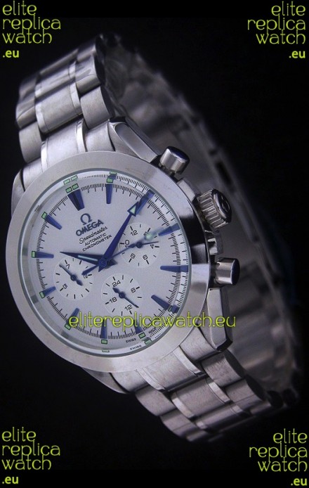 Omega Speedmaster Automatic Chronometer Watch in White Dial