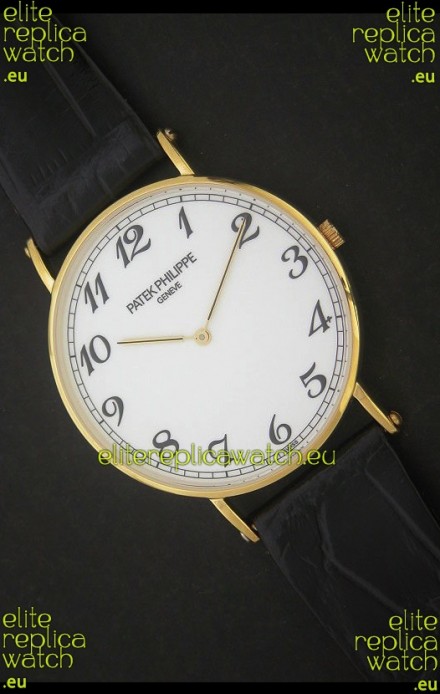 Patek Philippe Calatrava Japanese Quaartz Watch in Yellow Gold
