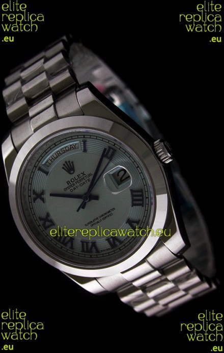 Rolex Oyster Perpetual Day Date II Swiss Replica Watch in Light Blue Dial