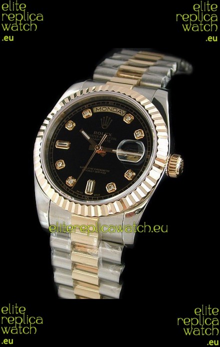 Rolex Day Date Swiss Watch in Two Tone