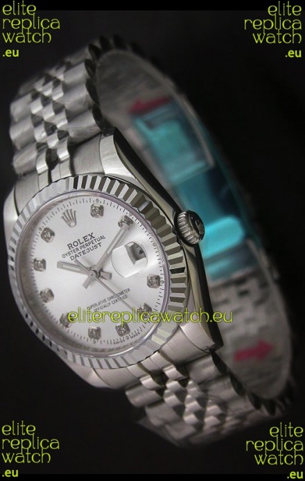 Rolex Datejust Oyster Perpetual Superlative ChronoMeter Swiss Replica Watch in Diamond Markers