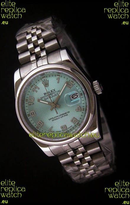 Rolex Datejust Mens Swiss Replica Watch in Light Blue Dial
