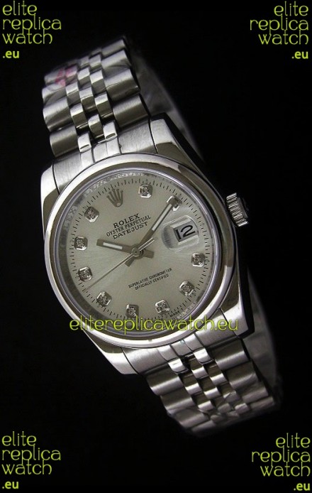 Rolex Datejust Mens Swiss Replica Watch in White Dial