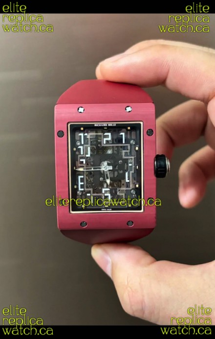 Richard Mille 16-02 Titanium Extra-Flat Red Rubber Super Clone Watch 