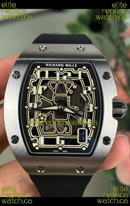 Richard Mille RM67-01 Titanium Extra-Flat Black Strap Super Clone Watch 