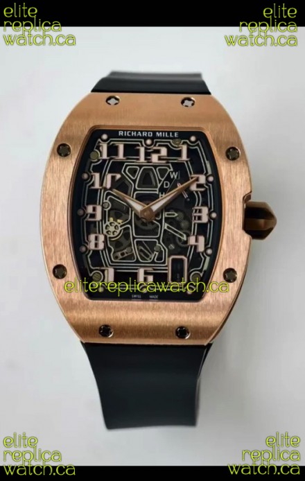 Richard Mille RM67-01 Extra-Flat Rose Gold Super Clone Watch 