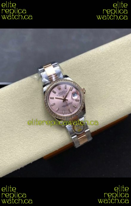 Rolex Super Clone Datejust 31MM Pink Dial Rose Gold Oyster Super Clone Watch 