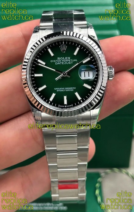 Rolex Datejust 126234 Ombre Green Dial Oyster Super Clone Watch 41MM