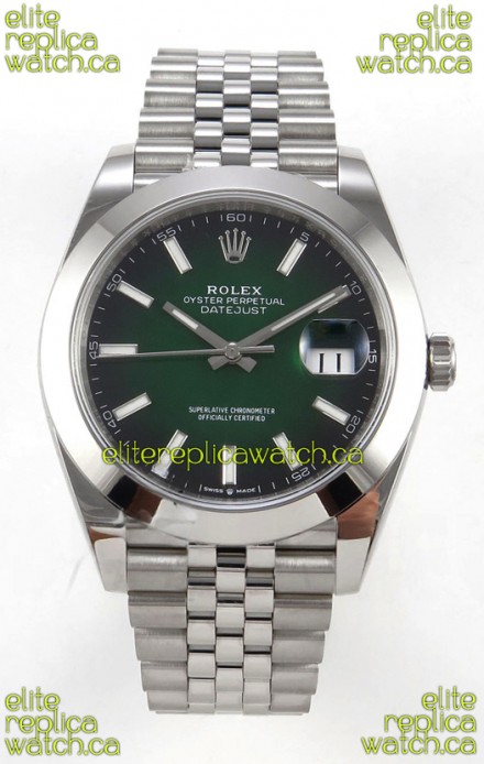 Rolex Datejust 126234 Ombre Green Dial Jubilee FREE SPRUNG MVMT Super Clone Watch 41MM