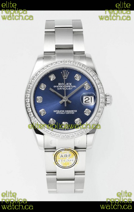 Rolex Super Clone Datejust Blue Dial Steel Case 31MM Super Clone Watch 