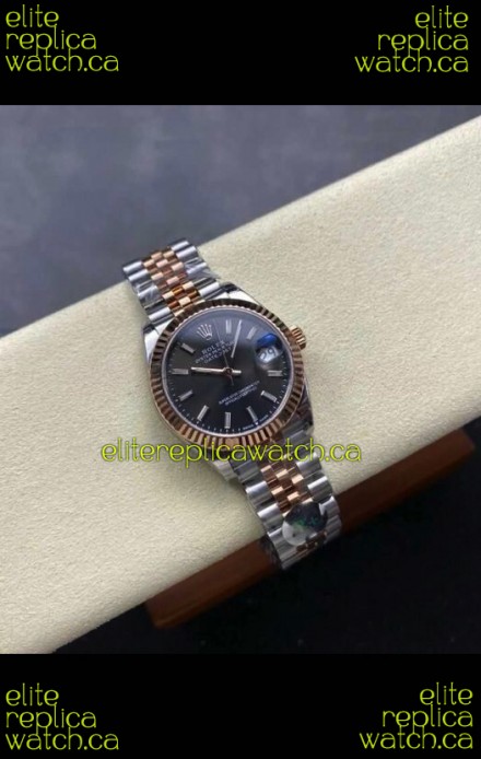 Rolex Super Clone Datejust Grey Dial Two Tone Case 31MM Super Clone Watch 