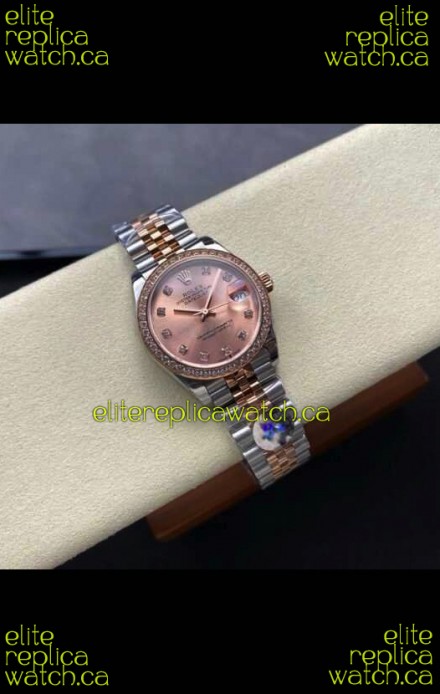 Rolex Super Clone Datejust 31MM Pink Dial Rose Gold Super Clone Watch 