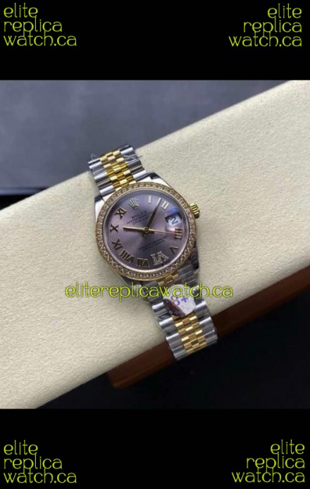 Rolex Super Clone Datejust 31MM Grey Dial Yellow Gold Super Clone Watch 