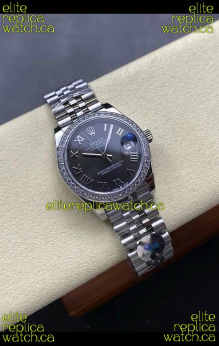 Rolex Super Clone Datejust 31MM Grey Dial Steel Case Super Clone Watch 