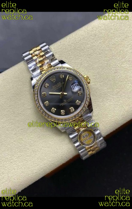 Rolex Super Clone Datejust 31MM Grey Dial Yellow Gold Super Clone Watch 
