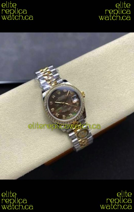 Rolex Super Clone Datejust 31MM Pearl Dial Yellow Gold Super Clone Watch 