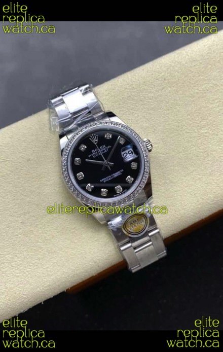 Rolex Super Clone Datejust 31MM Black Dial Steel Case Super Clone Watch 