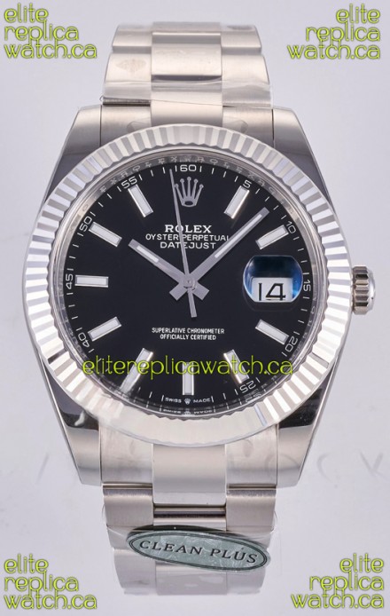 Datejust Super Clone 126334 Black Dial 41MM FREE SPRUNG MVMNT 3235 Watch 