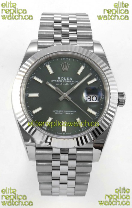Datejust Super Clone 126334 Green Dial 41MM FREE SPRUNG MVMNT 3235 Watch 