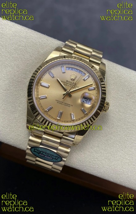 Rolex Day Date 228238 Yellow Gold in Gold Dial Super Clone Watch 