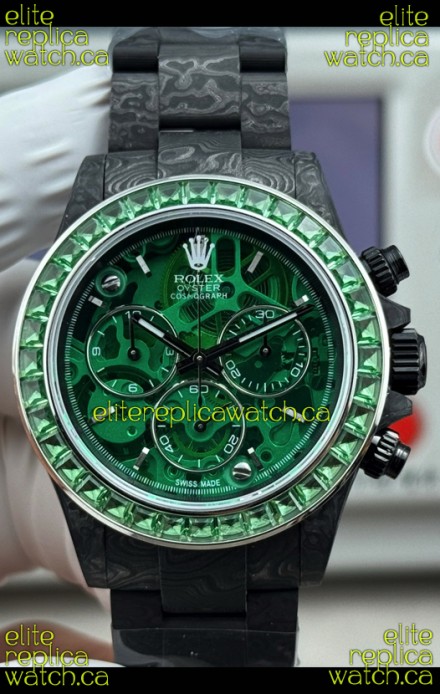Rolex Daytona Green "Artisans De Genève - Poetry of Lights" Carbon Casing Super Clone Watch 