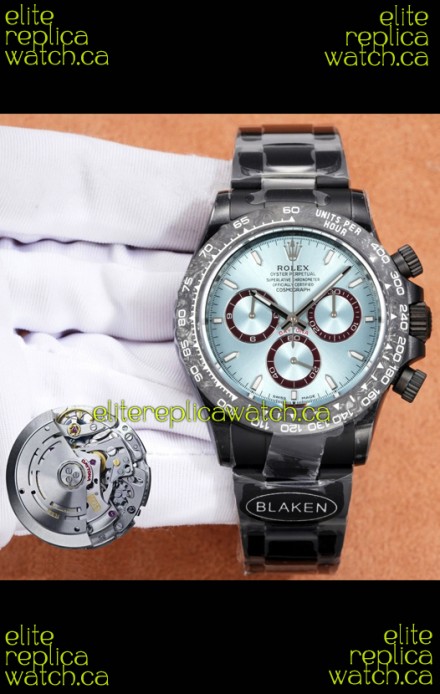 Rolex Daytona Blaken 4131 Movement ICE Blue Dial Super Clone Watch 