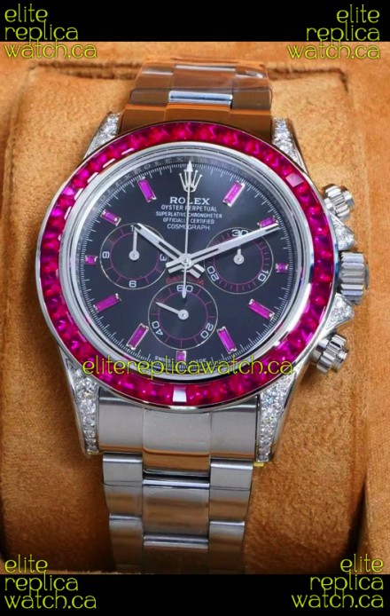 Rolex Daytona 126599 White Gold Red Dial Super Clone Watch 