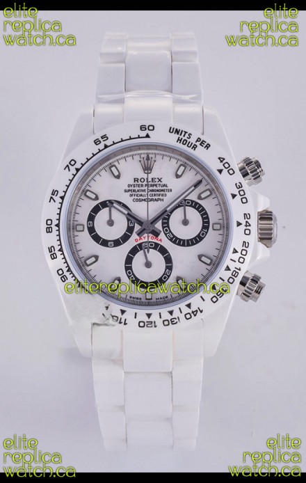 Rolex Daytona AET White Ceramic 4130 Movment Super Clone Watch 