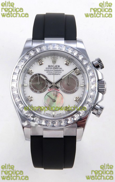 Rolex Daytona 126539TBR FREE SPRUNG MVMNT White Pearl Dial Super Clone Watch 