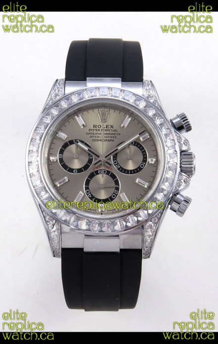 Rolex Daytona 126539TBR FREE SPRUNG MVMNT Grey Dial Super Clone Watch 
