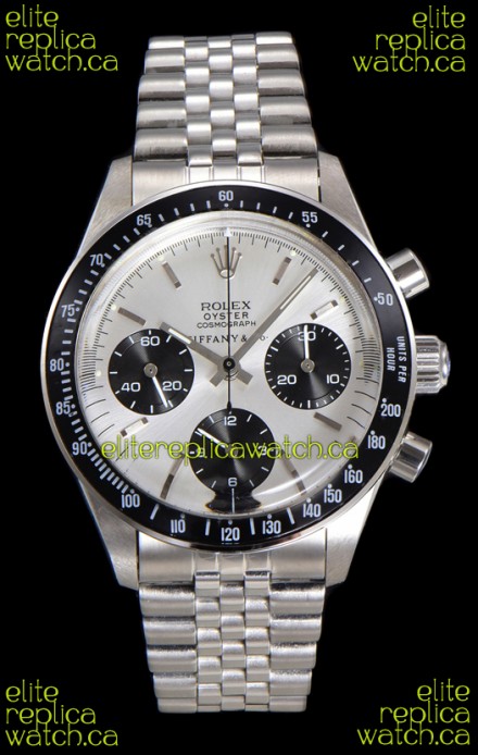 Rolex Daytona Paul Newman 37MM Tiffany & Co Steel Dial Manual Wind Super Clone Watch 