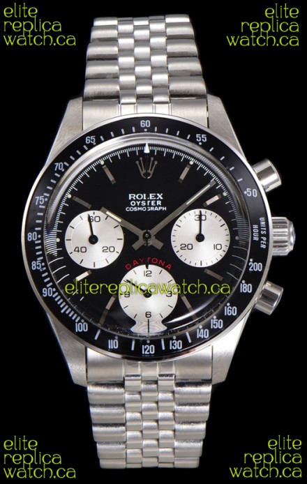 Rolex Daytona Paul Newman 37MM Black Dial Manual Wind Super Clone Watch 